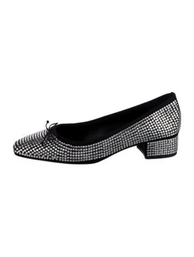 Pre-owned Veronica Beard Crystal Patterned Pumps In Black
