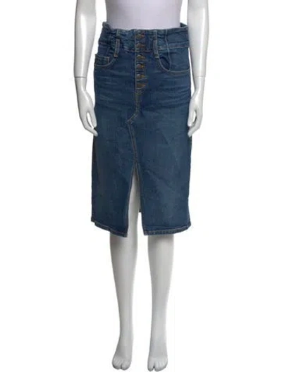 Pre-owned Veronica Beard Cutout Accent Knee-length Skirt In Blue