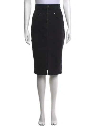 Pre-owned Veronica Beard Cutout Accent Midi Length Skirt In Black