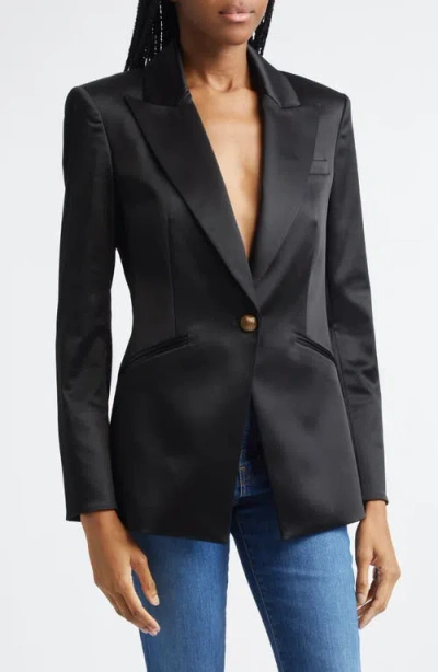 Veronica Beard Cynthia Satin Jacket In Black
