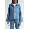 Veronica Beard Dahl Jeansjacke Mit Streifen In Sapphire Stripe