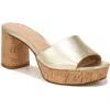 Veronica Beard Dali Platform Slide Sandal In Platinum/natural