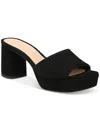 Veronica Beard Dali Womens Cork Slip On Heels In Black