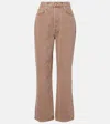 Veronica Beard Daniela High-rise Straight Jeans In Beige