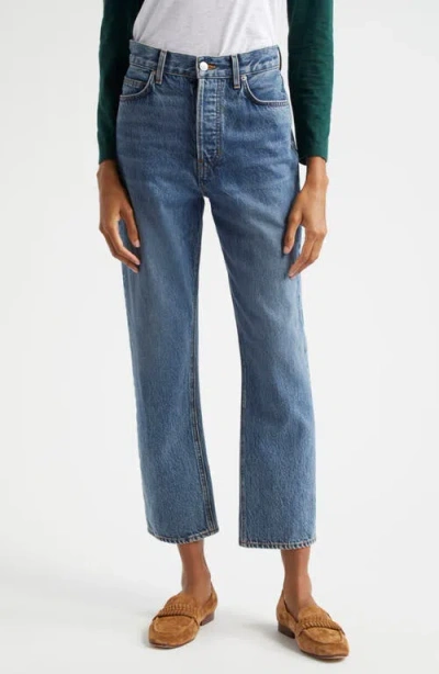 Veronica Beard Dylan Studded Straight-leg Jean In Stoned Serendipity In Blue