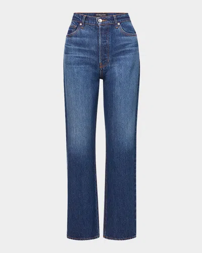 Veronica Beard Daniela Straight Ankle Jeans In Bright Blue