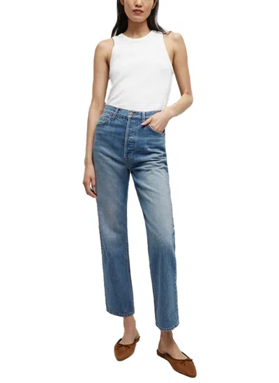 Veronica Beard Daniela Straight-leg Jean In Lakeshore In Blue