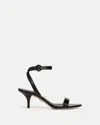 Veronica Beard Darcelle Leather Ankle-strap Sandals In Black