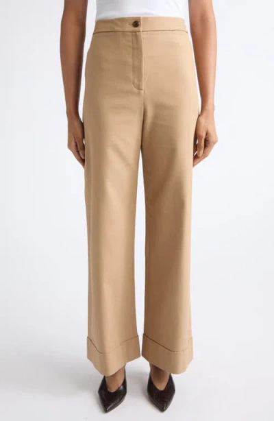 Veronica Beard Darell High Waist Wide Leg Pants In Neutral