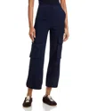 Veronica Beard Dari Crop Cargo Pants In Blue