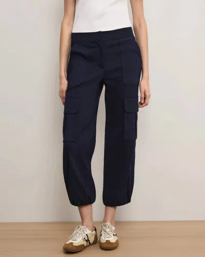 Veronica Beard Dari Wide Leg Pants In Navy In Blue