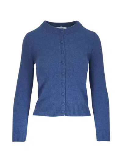 Veronica Beard Daro Long-sleeve Cardigan In Blue
