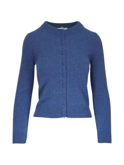 Veronica Beard Daro Long-sleeve Cardigan In Blue