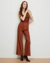 Veronica Beard Darrell Wide-leg Pant In Rust