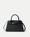 Veronica Beard Dash Large Leather Crossbody Bag In Black