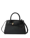 Veronica Beard Dash Large Leather Crossbody Bag In Black