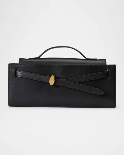 Veronica Beard Dash Belt Leather Clutch Bag In Black