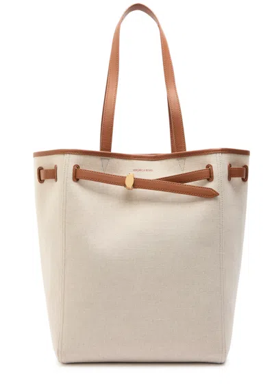 Veronica Beard Dash Canvas Tote Bag In Cream