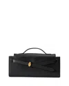 Veronica Beard Dash Belt Leather Clutch Bag In Black