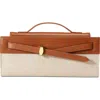 Veronica Beard Dash Clutch In Natural Hazel