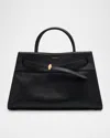 Veronica Beard Dash Large Leather Crossbody Bag In Black