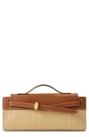 Veronica Beard Raffia Dash Clutch In Brown