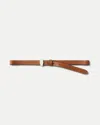 Veronica Beard Dash Leather Belt In Brown