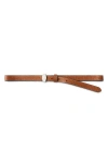 Veronica Beard Dash Leather Belt In Brown