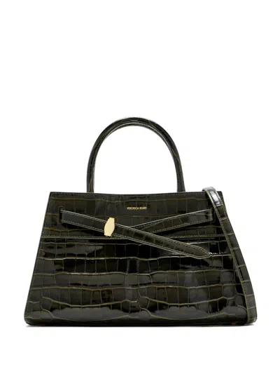 Veronica Beard Dash Leather Shoulder Bag In Green