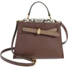 Veronica Beard Dash Leather Top Handle Bag