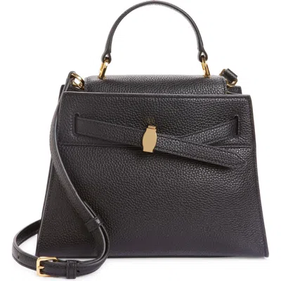 Veronica Beard Dash Leather Top Handle Bag In Black