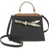 Veronica Beard Dash Leather Top Handle Bag In Multi