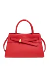 Veronica Beard Dash Leather Top Handle Bag In Red