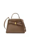 Veronica Beard Dash Small Leather Crossbody Bag In Brown