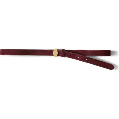Veronica Beard Dash Suede Belt In Purple