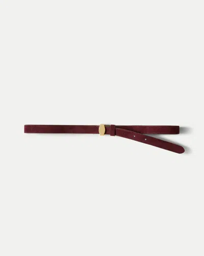 Veronica Beard Dash Suede Belt In Purple