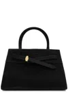 Veronica Beard Dash Suede Top Handle Bag In Black