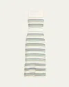 Veronica Beard Dawna Striped Open-knit Midi Dress In Multi