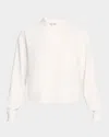 Veronica Beard Dean Collared V-neck Top In Dove