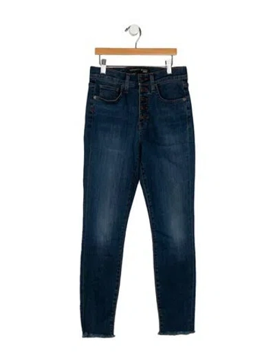 Pre-owned Veronica Beard Debbie Ankle Skinny Skinny Leg Jeans In Blue