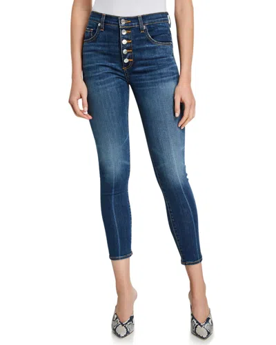 Veronica Beard Debbie High-rise Cropped Skinny Jeans In Blue