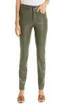 Veronica Beard Debbie High Waist Faux Leather Skinny Fit Pants