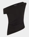 Veronica Beard Delanna One-shoulder Top In Black