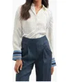 Veronica Beard Delila Blouse In Multi