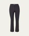 Veronica Beard Dell Crop Scuba Pants In Black