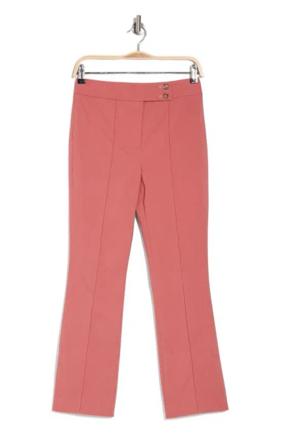Veronica Beard Dell High Waist Crop Flare Pants In Faded Rose