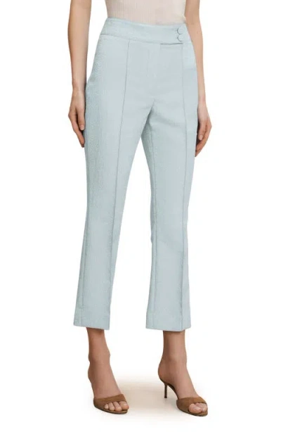 Veronica Beard Dell Pintuck Textured Crop Pants In Blue