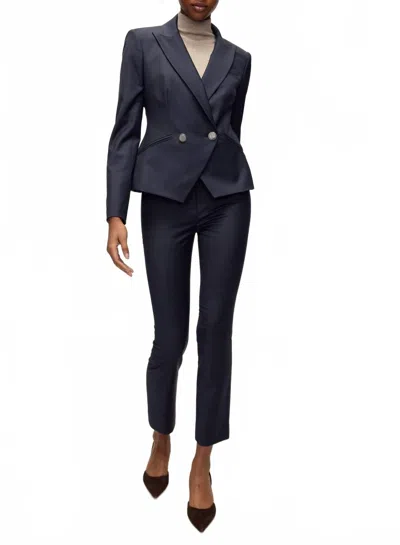 Veronica Beard Dell Scuba Slim Leg Pants In Navy In Blue