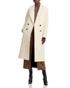 Veronica Beard Della Virgin Wool Dickey Coat In Ecru