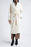 Veronica Beard Della Virgin Wool Dickey Coat In Ecru